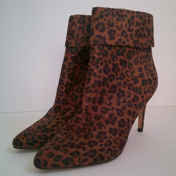 Express Women's Leopard Print Bootie Stiletto Heel Size 8.5 - Picture 3 of 7